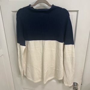 Navy and White Sweater